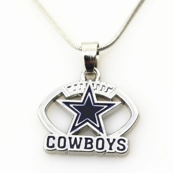 Other - Dallas Cowboys Silver Football Necklace 3/$30